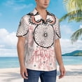 thumbnail image 3 of Susaid Dreamcatcher With Owl Print Short Sleeve Shirts Button Down Casual Shirts Summer Beach Aloha Button Down Short Sleeve for Men ,Medium, 3 of 7