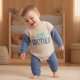 thumbnail image 2 of SUYIDA Letter Embroidery Romper for Baby Boys, Long Sleeve Bodysuit, Casual Fall Outfit for Daily Wear, Romper, 2 of 4