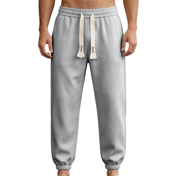 VEXRO Jogger Pants for Men Casual Loose Fit Elastic Waisted Drawstring with Pockets Soft Fleece Sweatpants