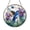 Acrylic 3.5 Inch, variant on Blue Iris and Bird Suncatcher – Stained Glass Style Floral Window Decor