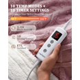 thumbnail image 4 of Yiwa ETL Certified Sherpa Electric Blanket, Fast Heating with 10 Adjustable Heat & Timer Levels, Machine Washable, 4 of 10