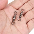 thumbnail image 5 of Fishing Barrel Swivel, 50Pcs 114lb Carbon Steel Terminal Tackle, Black, 5 of 6