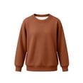 thumbnail image 4 of Lutiedan Boys Girls Knitted Sweaters Teen Crew Neck Long Sleeve Pullover Fall Winter Casual Uniform Sweaters Size 5-16,Brown, 4 of 7