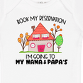 thumbnail image 4 of Inktastic Book My Reservation I'm Going to My Nana and Papa's- House Boys or Girls Baby Bodysuit, 4 of 5