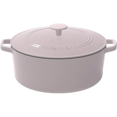 Cuisinart Chef's Classic Enameled Cast Iron 7-Quart Round Covered Casserole, Grey/Lilac