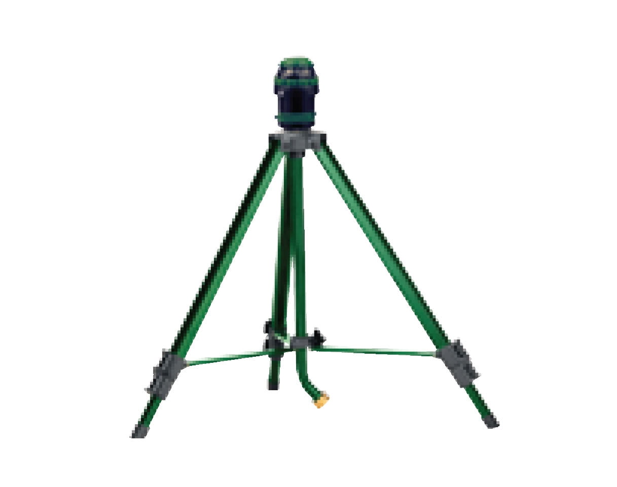 Orbit H2O-Six Gear Drive Yard Sprinkler on Tripod, Green Lawn Watering 56208N by Orbit