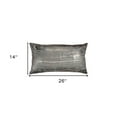 thumbnail image 5 of Silver Distressed Brush Stroke Lumbar Pillow, 5 of 8