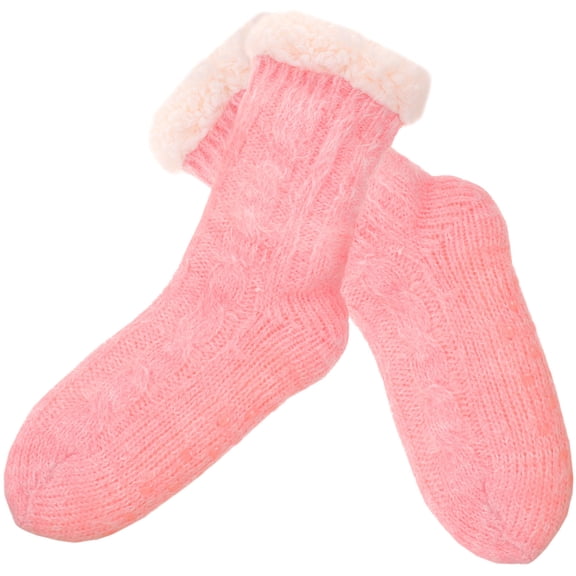 TABLZONE 1 Pair Sleep Socks for Women Pink Polyester Warm Casual Use