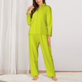 thumbnail image 3 of Bingfone Womens Pajama Sets Yellow Print,Long Sleeve Loungewear Pajamas Set-Small, 3 of 9