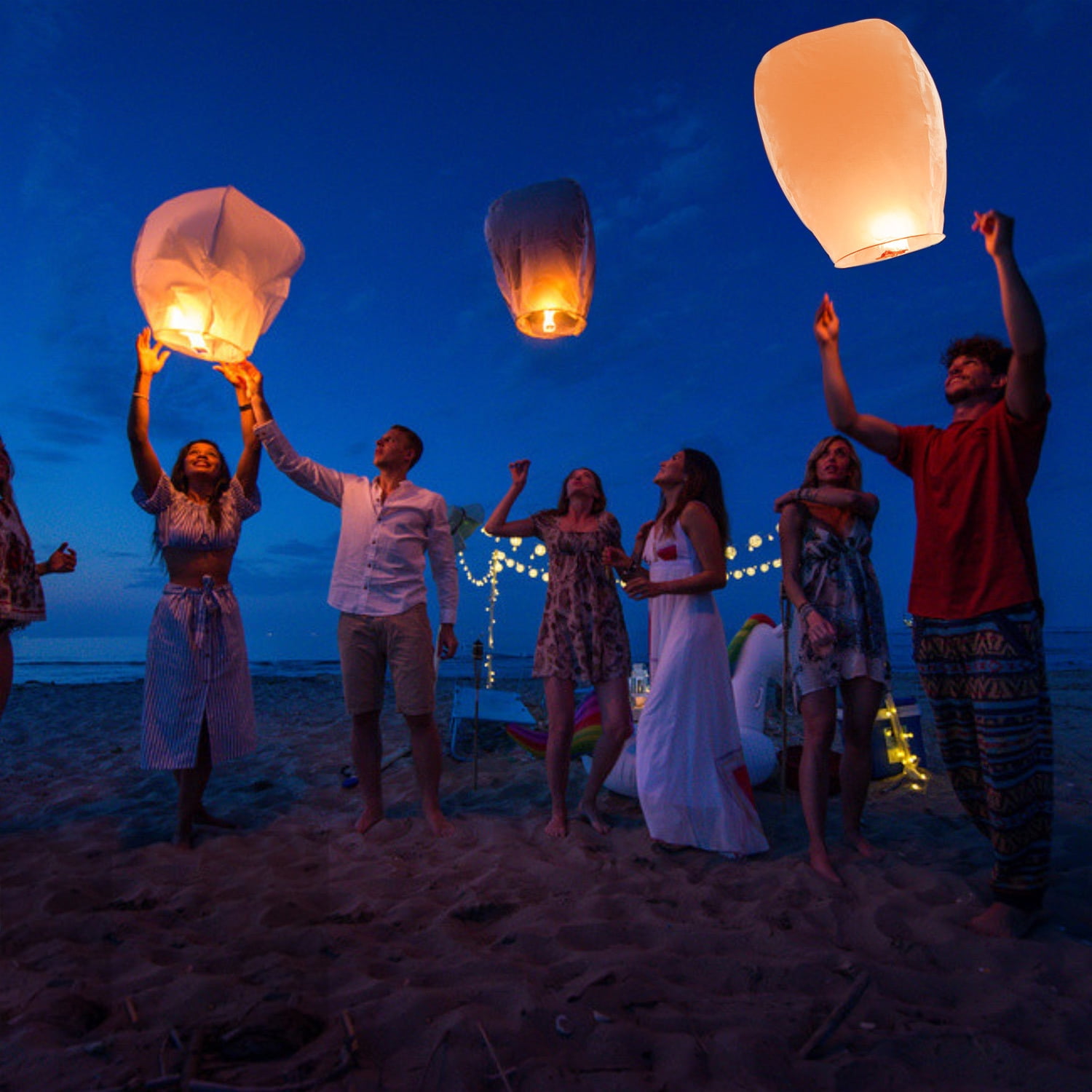 Chinese Paper Lanterns,30 Pack Chinese Lanterns, Paper Lanterns for Weddings, Birthday Party, New Years, Festival(White)