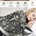 thumbnail image 3 of ARISTURING  Realistic Skull Japanese Samurai Warrior Armor Swords Hemlet,Skin-Friendly, Breathable, Anti-Pilling, Cold-Proof and Warm Fashion Flannel Blanket,Thick, 3 of 6