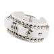 thumbnail image 4 of Pulsera de cuero de PU, regalo genial, brazalete ajustable con remaches punk, cinturón de muñeca, cadena Blanco, 4 of 9
