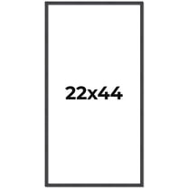 22x44 Rustic Brown Real Wood Picture Frame Width 0.75 inches | Interior Frame Depth 0.5 inches |