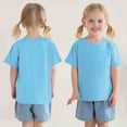 thumbnail image 6 of Poroka 5 Pack Toddlers Girls Cotton Short-Sleeve T-Shirt Summer Toddlers Girls Solid T-Shirt with Round Neck, 6 of 8