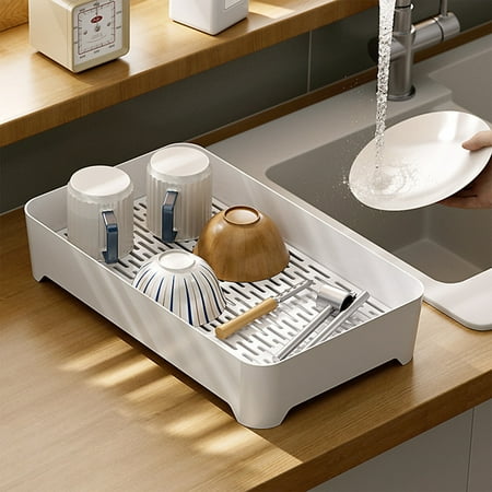 

Summer Savings! Serving Tray InsCrazy Drains Pan Household Cup Fruit Tray Rectangular Drains Pan Double Layer Drains Pan