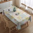 thumbnail image 2 of Pioneer Flower Floral Print Pattern Rectangle Tablecloth 60"x84", Waterproof Polyester Table Cloth, Wipeable Spillproof for Dining Camping Indoor Outdoor, 2 of 5