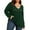 Green, variant on Women's Oversized V Neck Long Sleeve Knitted Sweater Comfortable, Stylish, Versatile, Machine Washable, Size Details