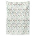 thumbnail image 3 of Ambesonne Fish Tablecloth Rectangular Table Cover, Geometric Style Sea Creatures, 52"x70", Multicolor, 3 of 4