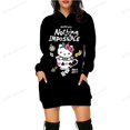 thumbnail image 3 of Sudadera con capucha de dibujos animados divertidos de HELLO KITTY para mujer, sudadera con capucha de HELLO KITTY con gráfico de los años 90, vestido ajustado con capucha para mujer, 3 of 5