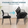 thumbnail image 4 of Beddle Executive Office Guest Chair Set of 2, Desk Chair with Lumbar Support and Padded Armrest, Perfect for Conference Rooms, Reception Areas, and Waiting Rooms, Black, 4 of 7