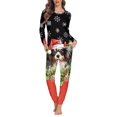 thumbnail image 2 of Pijama informal de manga larga para mujer, conjunto de dos piezas holgado, ropa de dormir para primavera y otoño, regalos de navidad, 2 of 4