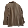 thumbnail image 7 of ClodeEU Women's Notched Lapel Open Front Lightweight Blazer,Casual Loose Office Suit Jacket Coffee,Women's Plus XXL, 7 of 7