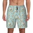 thumbnail image 2 of Goofa Cute Honeybees Printed Men's Swim Trunks Board Shorts Quick Dry Mens Swimming Trunks with Compression Liner,Breathable Fit Hawaii Beach Shorts-Medium, 2 of 9