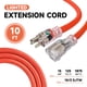 thumbnail image 2 of Cable de extensión EP de 10 pies iluminado para exteriores 10/3 SJTW 1875 W 15 A, 2 of 7