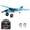 Blue With 2 Batteries, variant on M7 Off-road RC Plane 6-channel Brushless Remote Control Airplane Fixed Wing With 6-Axis Gyro 3D Stunts EPP Foam Aircraft Model Toys For Boys