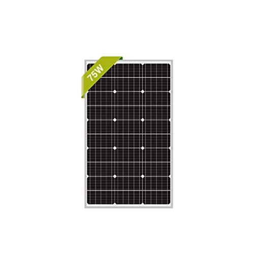 Newpowa 75Watts 12Volts Monocrystalline Solar Panel 75W 12V High Efficiency Module RV Marine Boat Off Grid