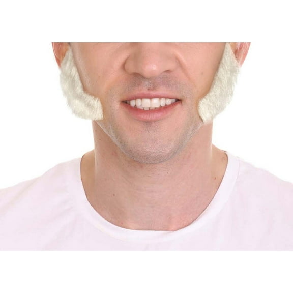 HPO Adult Men's Fake Mutton Chops Side Burns, Multicolor Option, Costume Facial Hair Synthetic Fiber