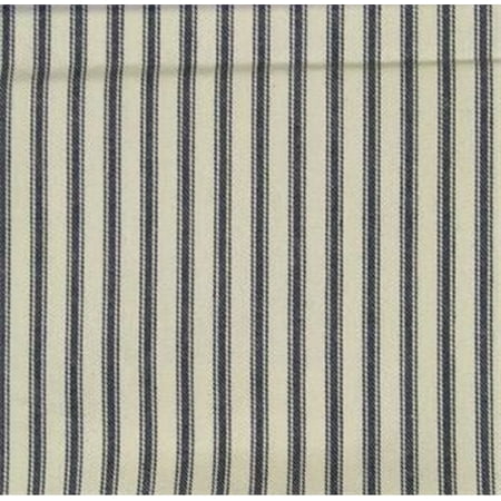Woven Cotton Ticking Fabric - Woven Ticking, 55 Navy, Cotton Upholstery Fabric, 10 yard Bolt, 55