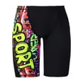thumbnail image 2 of Gelikeya Boys Swim Trunks Swim Jammers Competitive Swimming Team Suit Stretchy Quick Drying Youth Kids Athletic Swimming Shorts Green, 7-8 Years, 2 of 3