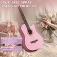 thumbnail image 3 of Ktaxon 38 Inch Cutaway Acoustic Guitar for Beginners,Full Basswood Guitar with Complete Starter Kit, Pink, 3 of 17