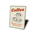 thumbnail image 4 of Coffee Humor Novelty Sign, Metal Wall Decor - 10x14 inches, 4 of 4
