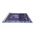 thumbnail image 2 of Ahgly Company Machine Washable Indoor Square Animal Blue Traditional Area Rugs, 5' Square, 2 of 4