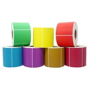 Redcolurful 1 Roll Thermal Label Paper Color Self-adhesive Barcode Label Printing Stickers Supplies