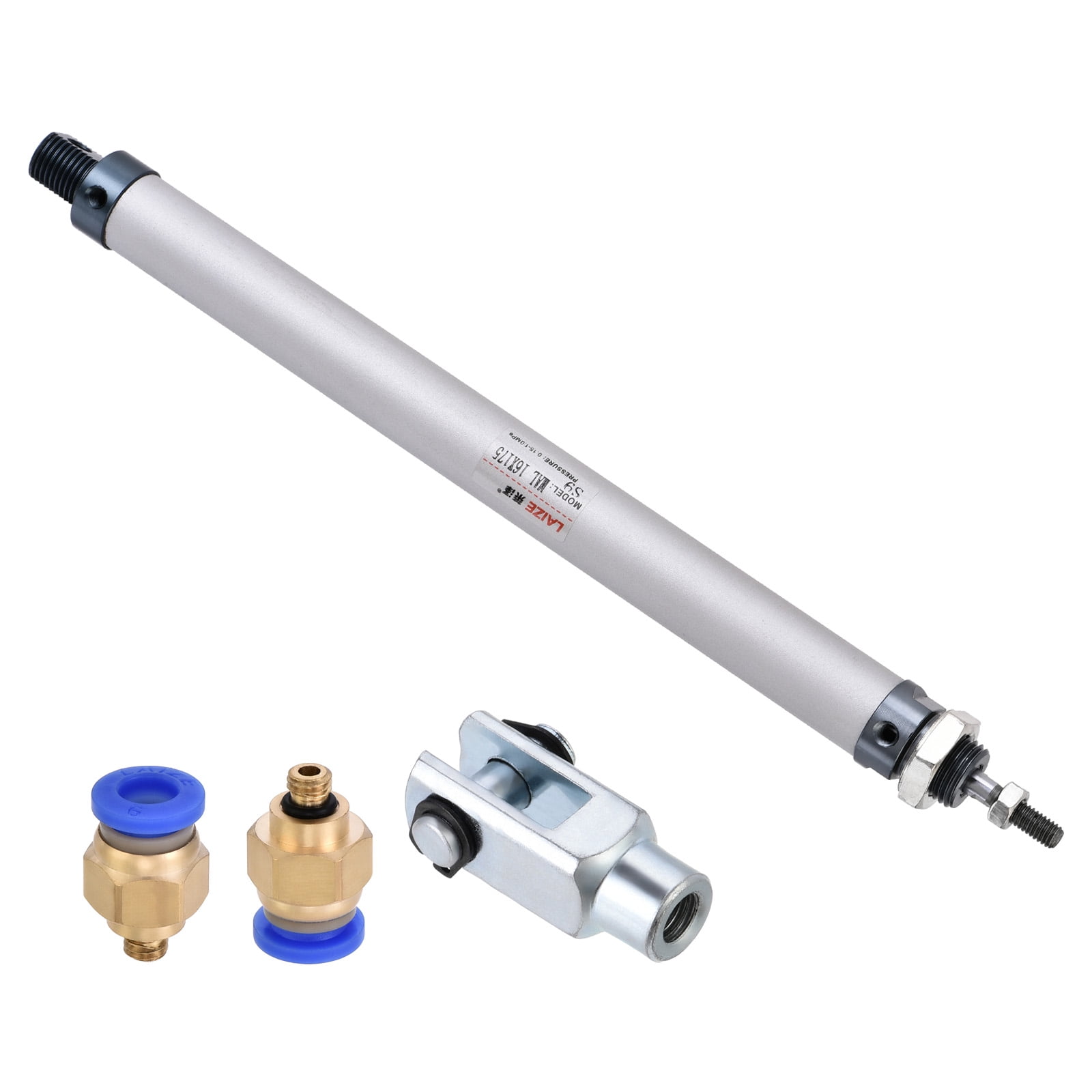 Vérin Pneumatique 25mm Alésage 300mm Course Avec Raccords - Neuf