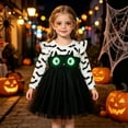 thumbnail image 2 of FYDUU Toddler Girl Tulle Dress Little Girls Halloween Dress Long Sleeve Tutu Dresses Kids Casual Dresses Holiday Party Fall Winter Clothes 4-5 Years, 2 of 9