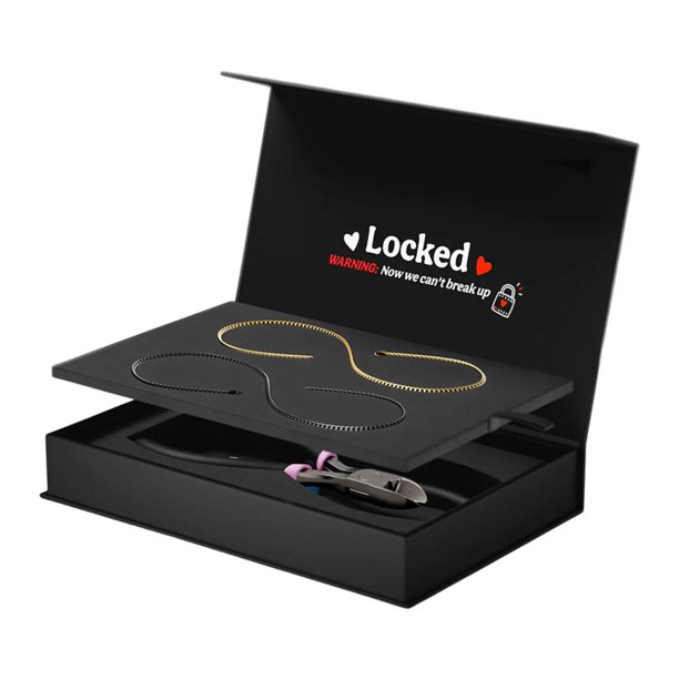 Kit de pulsera permanente para parejas, pulsera creativa y romántica a juego. Negro y dorado