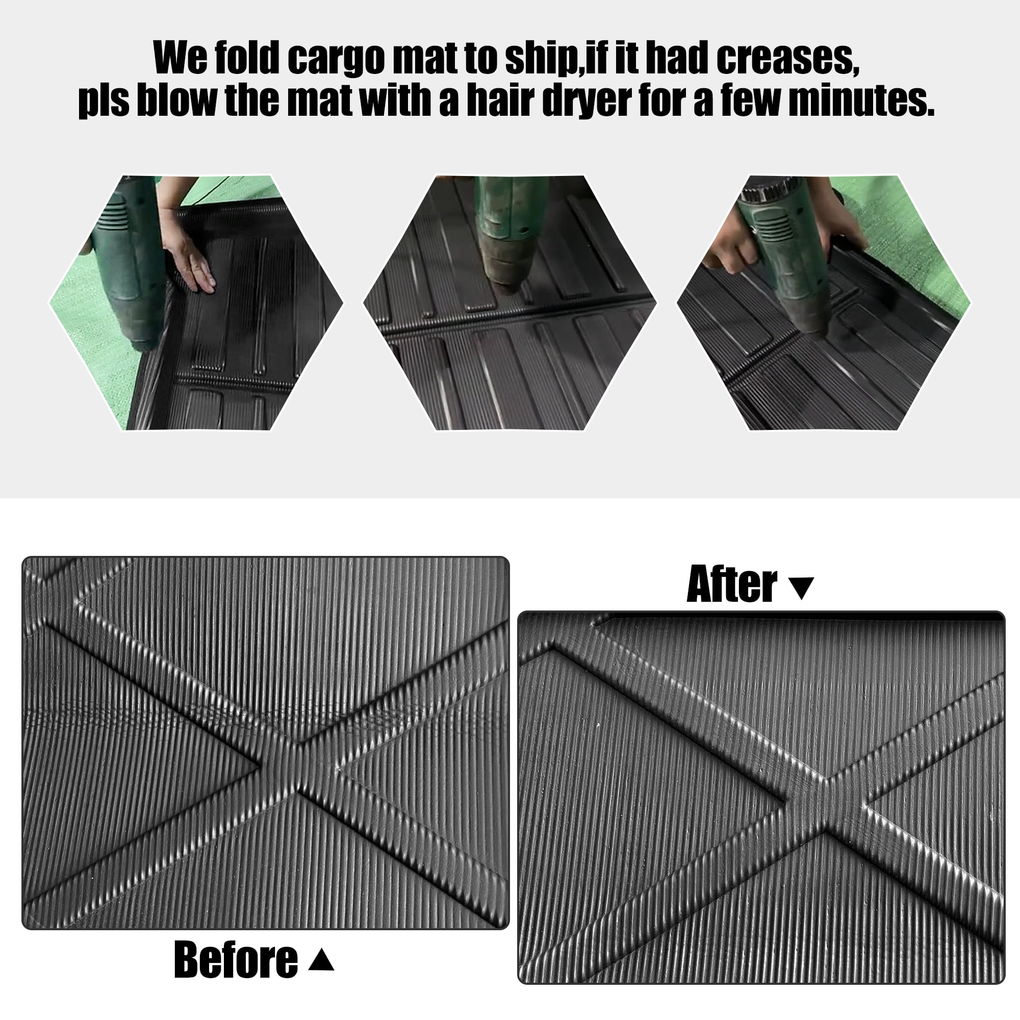 Car Rear Trunk Liner Cargo Mat Floor Tray for Hyundai Tucson 16-18 PE EVA Foam Plastic