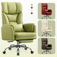 thumbnail image 5 of Primy Cross Legged Office Chair with Footrest & Convertible Armrests, 500LBS Capacity Home Desk Chair, Ergonomic Recliner with Lumbar Pillow, Criss Cross Design, Big and Tall Executive Chair, 5 of 9