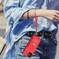 thumbnail image 6 of Allytechgroup iPhone 13 Mini Wallet Case for Women Men, Premium PU Leather Shockproof Hand Wrist Slim Fit Back Cover Phone Case for iPhone 13 Mini, Red, 6 of 6