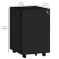 thumbnail image 3 of Vinsetto Steel File Cabinet with Lock Hanging Bar for Letter A4 Legal Size, 3 of 10