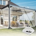 thumbnail image 3 of Eurhowing Clear PVC Tarp with Zipper, 6.6x13.2ft Heavy Duty Transparent Tarpaulin, Waterproof Vinyl Tarp for Gazebo Pergola Patio Porch Balcony, 3 of 7