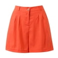 thumbnail image 4 of MNCEKFOD Shorts for Women 2Pcs Casual Short Sets Short Sleeve Button Down Lapel Shirt with Relaxed Fit Short Pants Red XL, 4 of 7