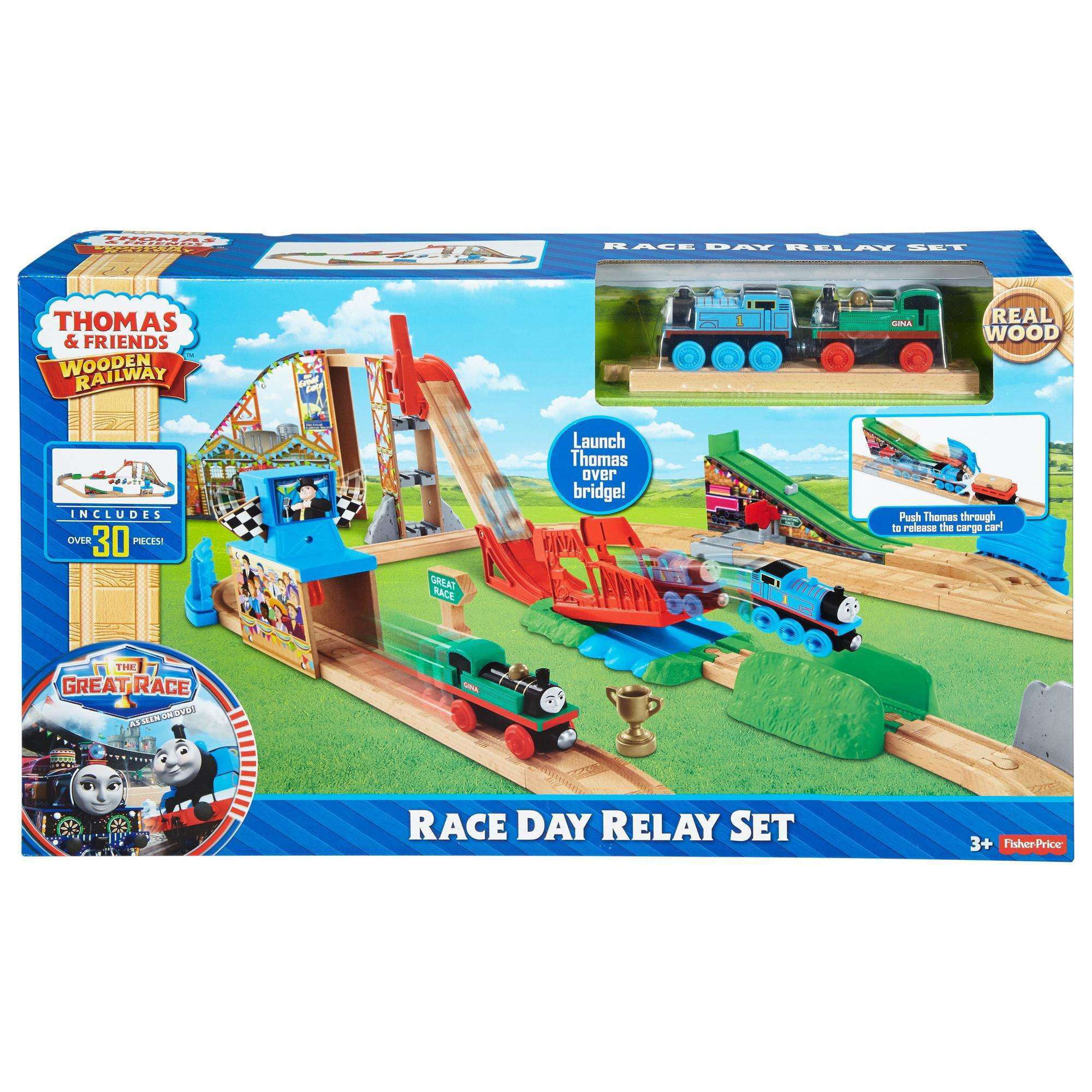 Thomas & Friends Wooden Railway Race Day Relay Set - Walmart.com