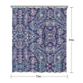 thumbnail image 5 of Blue Ethnic Paisley and Floral Pattern Shower Curtain 72"x84" ,Bathroom Decorative Shower Curtains Set with 12 Hooks,Modern Waterproof Washable Shower Curtain, 5 of 6