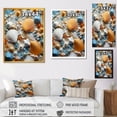 thumbnail image 4 of Designart "Symphony of Seashells in Yellow and Blue I" Coastal Framed Wall Art - Coastal Yellow Coastal Tropical Bedroom Framed Canvas Wall Art, 4 of 6