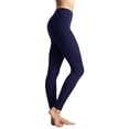 thumbnail image 4 of GILIGEGE Seamless Warm Lined Legging for Women Thermal Winter Full Length Legging Pants,Women's Thick Yoga Soft Cotton Blend High Waist Workout Leggings with Tummy Control Blue L, 4 of 7